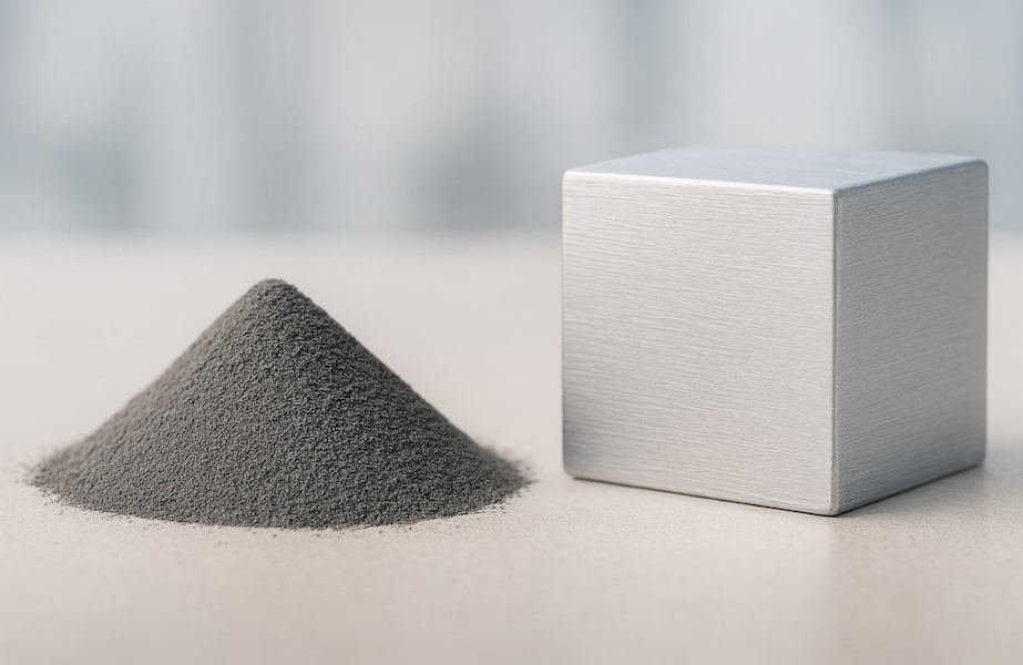 Keramikpartikel und Aluminium